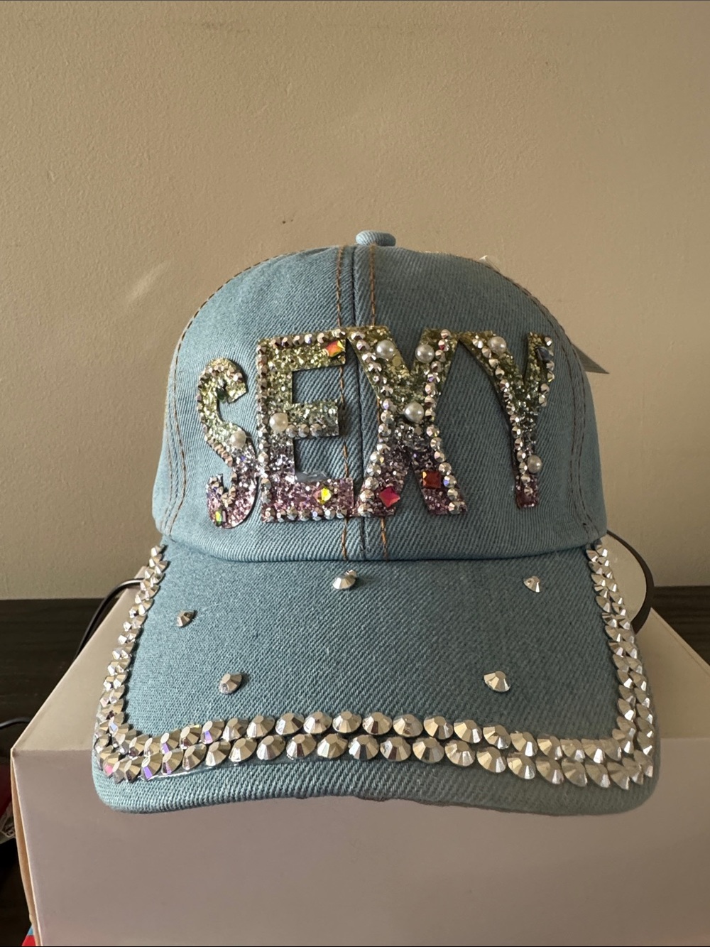 SEXY Embellished Baseball Cap NWT